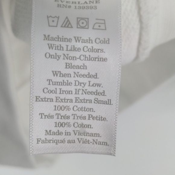 Everlane Women Men The Classic French Terry Crew Sweater‎ White Size XXXS - Picture 11 of 15